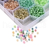 288G 24 Colors 6/0 Imitation Jade Round Glass Seed Beads SEED-YW0002-07-3