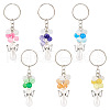 6Pcs Cat Eye Keychain KEYC-TAC00043-1