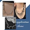 12Pcs 6 Styles 304 Stainless Steel Pendants STAS-LP0001-32-4