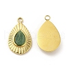 Natural African Jade Teardrop Charms STAS-J401-VC665-2