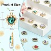 40Pcs 8 Colors Alloy Rhinestone Pendants RB-CJ0001-01-2