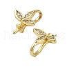 Rack Plating Brass Micro Pave Cubic Zirconia Peg Bails KK-S397-10G-2