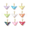 Heart & Wing Opaque Acrylic Pendant Decorations HJEW-JM03301-2