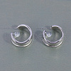 Large C-shaped Brass Stud Earrings KP6275-2