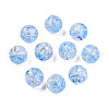 Transparent Crackle Acrylic Beads CACR-N002-01B-3