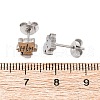 Tarnish Resistant 304 Stainless Steel Kitten Stud Earrings X-EJEW-F227-08P-2