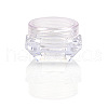 Transparent Plastic Empty Portable Facial Cream Jar CON-PW0001-006A-07-1