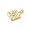 Rack Plating Brass Clear Cubic Zirconia Pendants KK-Z056-23G-2