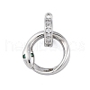 Brass Micro Pave Cubic Zirconia Pendants KK-P289-10P-1