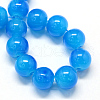 Baking Painted Imitation Jade Glass Round Bead Strands X-DGLA-Q021-6mm-13-2