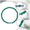 FIBLOOM 7Pcs 7 Style Natural Mixed Gemstone Round & Plastic Evil Eye Beaded Stretch Bracelets Set NJEW-FI0001-15-4