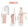 Portable Imitation Leather Chapstick Keychain Holder KEYC-WH0029-56B-2