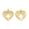 Rack Plating Brass Micro Pave Cubic Zirconia Pendants KK-C011-61G-1