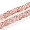 Luminous Handmade Gold Foil Glass Beads Strands FOIL-N029-02A-09-1