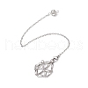 Non-Tarnish Stainless Steel Braided Chain Macrame Pouch Empty Stone Holder Dowsing Pendulums PALLOY-JF02738-02-1