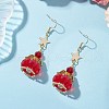 Angel Star Handmade Glass Seed Beads & Glass Dangle Earrings for Women EJEW-MZ00393-05-1
