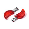 Transparent Spray Painted Glass Pendants GLAA-N035-021-F04-3