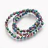 Electroplated Non-magnetic Synthetic Hematite Bead Strand G-E498-06B-01-2