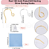 Beebeecraft 10 Pairs 2 Colors 925 Sterling Silver Earring Hooks STER-BBC0006-50-2