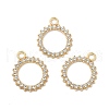 Alloy Rhinestone Pendants PALLOY-I217-16G-3