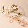 Chunky Alloy Tribal Choker Necklace & Hoop Earring & Bracelet FS-WG64904-02-2