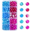10 Colors Crackle & Baking Painted & Imitation Jade Glass Beads DGLA-YW0001-24A-1