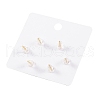 6 Pcs Brass Mirco Pave Clear Cubic Zirconia Ear Studs EJEW-S218-01G-01-2