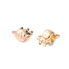 Rack Plating Alloy Enamel European Beads PALLOY-S189-54G-2