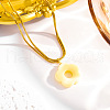 5-Petal Flower Acrylic Pendant Necklaces FS-WG916E3-01-1