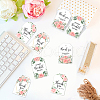 120Pcs 4 Styles Flower Paper Thank You Gift Tags CDIS-WH0038-01-4