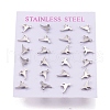 304 Stainless Steel Stud Earrings X-EJEW-N045-08P-3