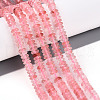 Cherry Quartz Glass Beads Strands G-T141-61-1