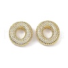 Brass Micro Pave Clear Cubic Zirconia Pendants KK-Z041-01G-O-1