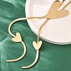 304 Stainless Steel Heart Y Necklaces NJEW-R026-30G-3