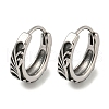 316 Surgical Stainless Steel Hoop Earrings EJEW-D096-23P-AS-1