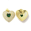 Brass Micro Pave Clear Cubic Zirconia Pendants KK-A180-01G-01-1