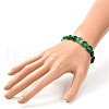 Natural Agate Beaded Stretch Bracelet BJEW-JB06988-03-3