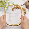CHGCRAFT 2Pcs 2 Style Brass Tube Bag Frames FIND-CA0007-08-3