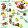 DIY Sports Natural Wood & Jute Cord Pendant Decoration Making Kits WOOD-YW0010-55-4