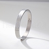Stainless Steel Plain Bangles WA7660-1-2