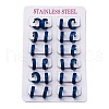 Sand Flash 304 Stainless Steel Hoop Earrings for Women EJEW-M001-23A-2
