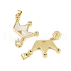 Brass Micro Pave Cubic Zirconia Pendants KK-S526-37G-2