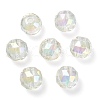 Two Tone UV Plating Rainbow Iridescent Acrylic Beads TACR-D010-06H-2