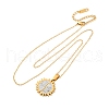 304 Stainless Steel Polymer Clay Rhinestones Sun Openable Pendant Necklaces for Women NJEW-Z065-10G-01-4