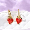 Brass Micro Pave Cubic Zirconia Hoop Earrings EJEW-D322-10G-1