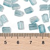 Transparent Spray Painted Glass Seed Beads SEED-L011-10A-09-4