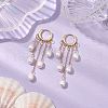 Mother's Day Jewellery Natural Freshwater Pearl Tassel Hoop Earrings EJEW-TA00521-2