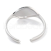 Non-Tarnish 304 Stainless Steel Teardrop Open Cuff Rings for Women RJEW-K273-05P-3