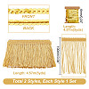 AHADERMAKER 10 Yards 2 Styles Polyester Tassel Ribbon OCOR-GA0001-93-2