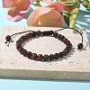 Synthetic Tiger Eye Round Bead Adjustable Braided Bracelets UO3136-16-1-3